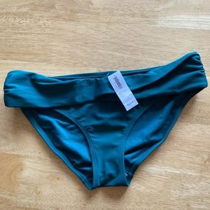 Old Navy Turquoise Midrise Ruched Swim Bottoms